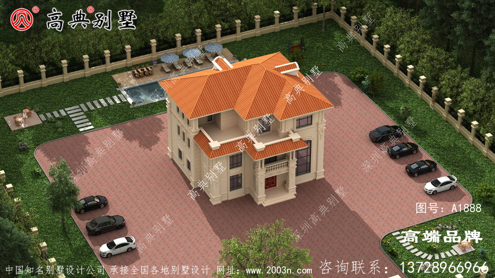 歐式石材三層別墅戶型圖，看完覺得自己家房子白建了