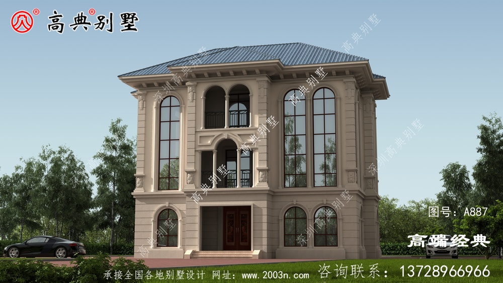 下面這款歐式別墅,既美觀又實(shí)用,很適合農(nóng)村建造。